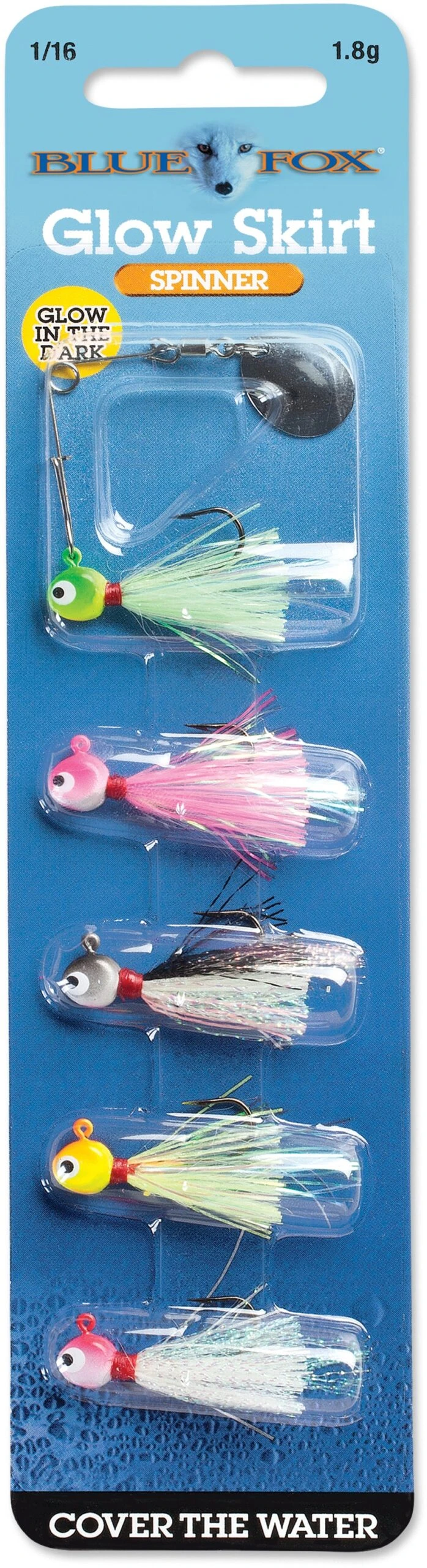 Blue Fox Glow Skirt Spin Kit 1/16 Oz. 3 Blue Fox Glow Skirt Spin Kit 1/16 Oz.