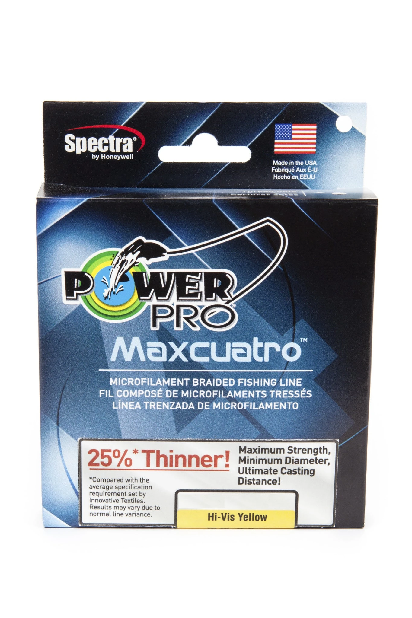 Power Pro Maxcuatro Spectra Hi-Vis Yellow Braided Line 3 Power Pro Maxcuatro Spectra Hi-Vis Yellow Braided Line