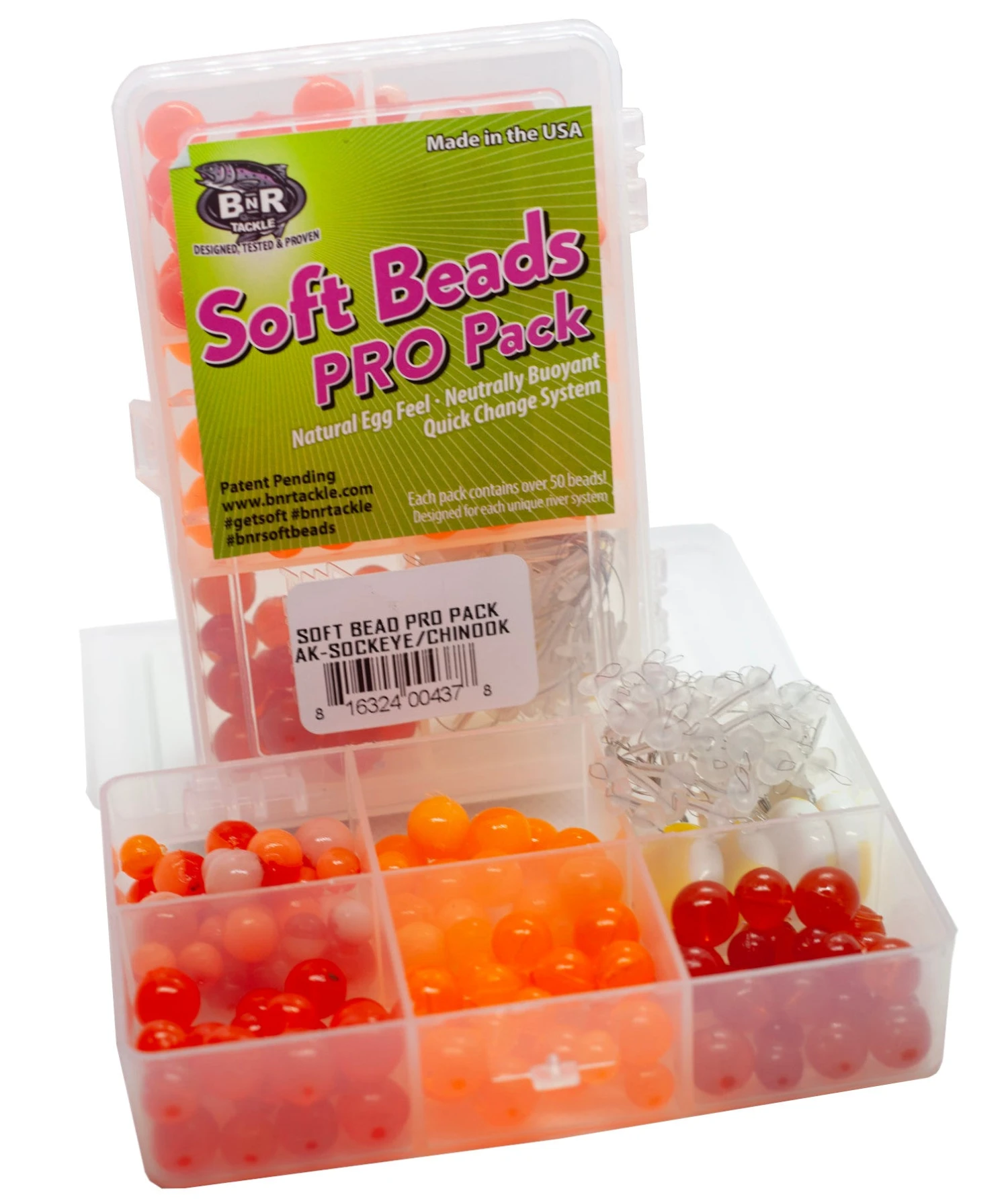 BnR Tackle Soft Bead Alaska Sockeye/Chinook Pro Pack 3 BnR Tackle Soft Bead Alaska Sockeye/Chinook Pro Pack