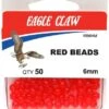 Eagle Claw 6mm Red Beads 50 Pack 2 Eagle Claw 6mm Red Beads 50 Pack -Fishing Promotion Store 39639354638425