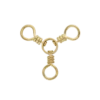 Rosco Brass 3-Way Swivel 12 Pack 1 Rosco Brass 3-Way Swivel 12 Pack -Fishing Promotion Store 39765600927833