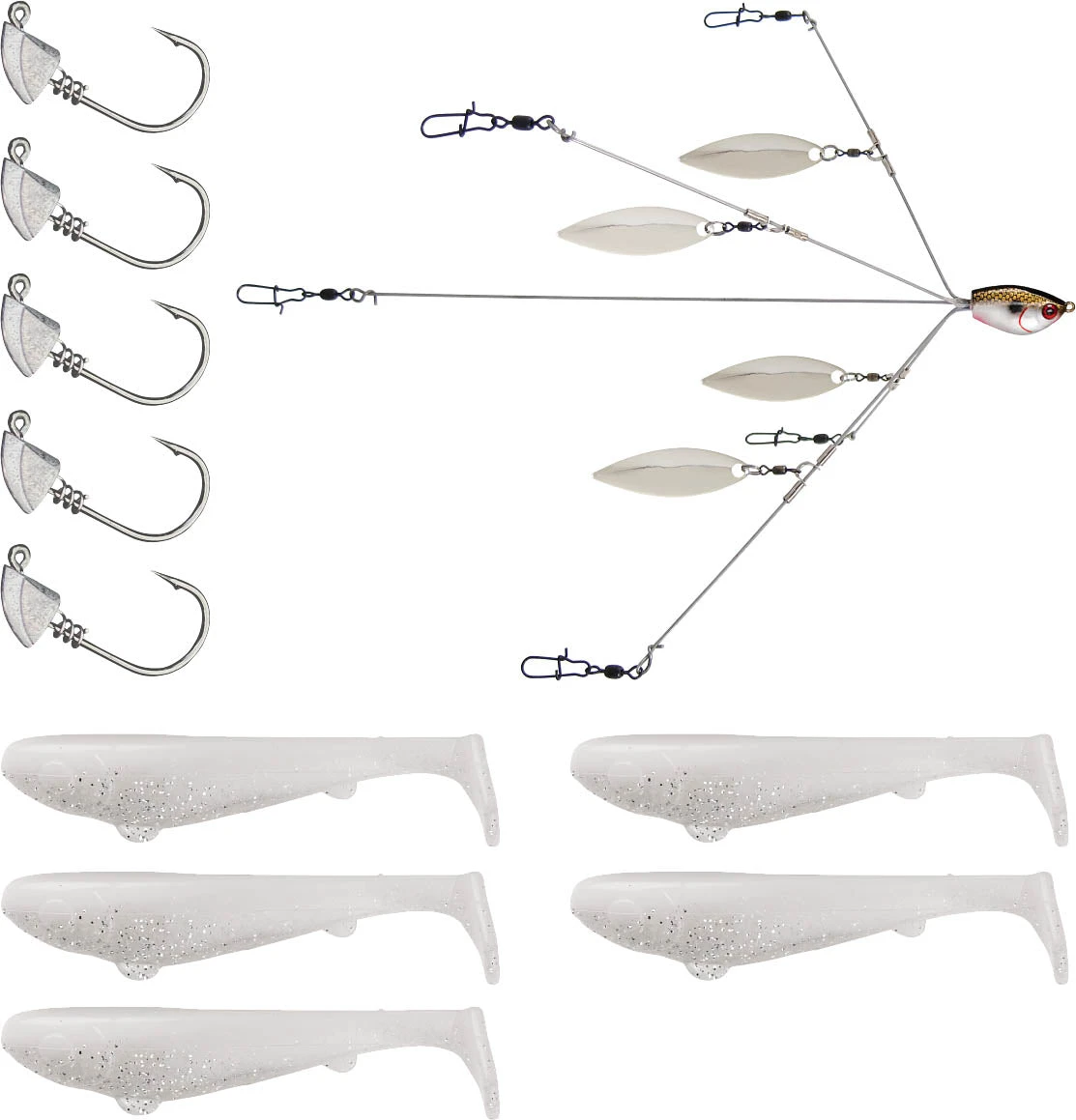 YUM Scottsboro Kit YUMbrella Flash Mob Jr. 3 Inch Swimbait Kit 6 YUM Scottsboro Kit YUMbrella Flash Mob Jr. 3 Inch Swimbait Kit - Image 4