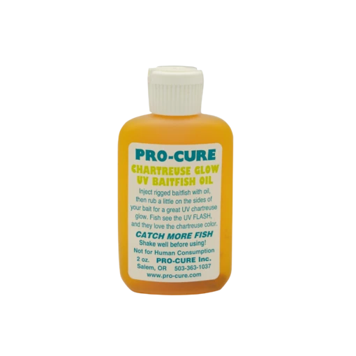 Pro-Cure Chartreuse Glow UV Baitfish Oil 2 Oz.