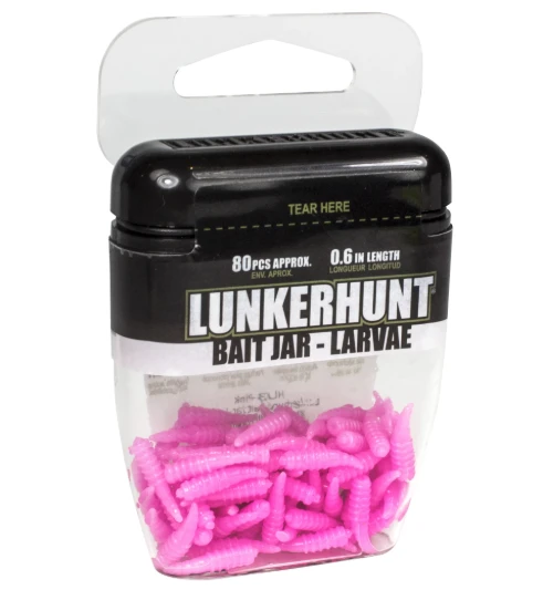 Lunkerhunt Larvae Bait Jar 1/3 Oz. 3 Lunkerhunt Larvae Bait Jar 1/3 Oz.