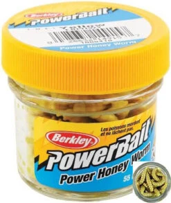 Berkley PowerBait 1 Inch Honey Worm (55 Per Jar) 9 Berkley PowerBait 1 Inch Honey Worm (55 Per Jar) -Fishing Promotion Store main honeyworm yellow 2